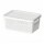 Caja Canasto Organizador con Tapa Línea Paramount 18x13x8Cm Blanco