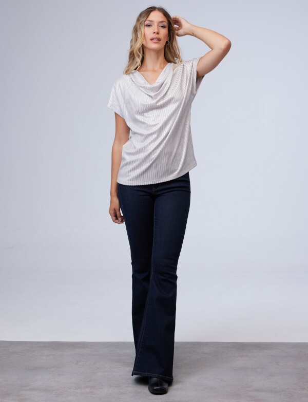 Blusa Lurex PLATEADO