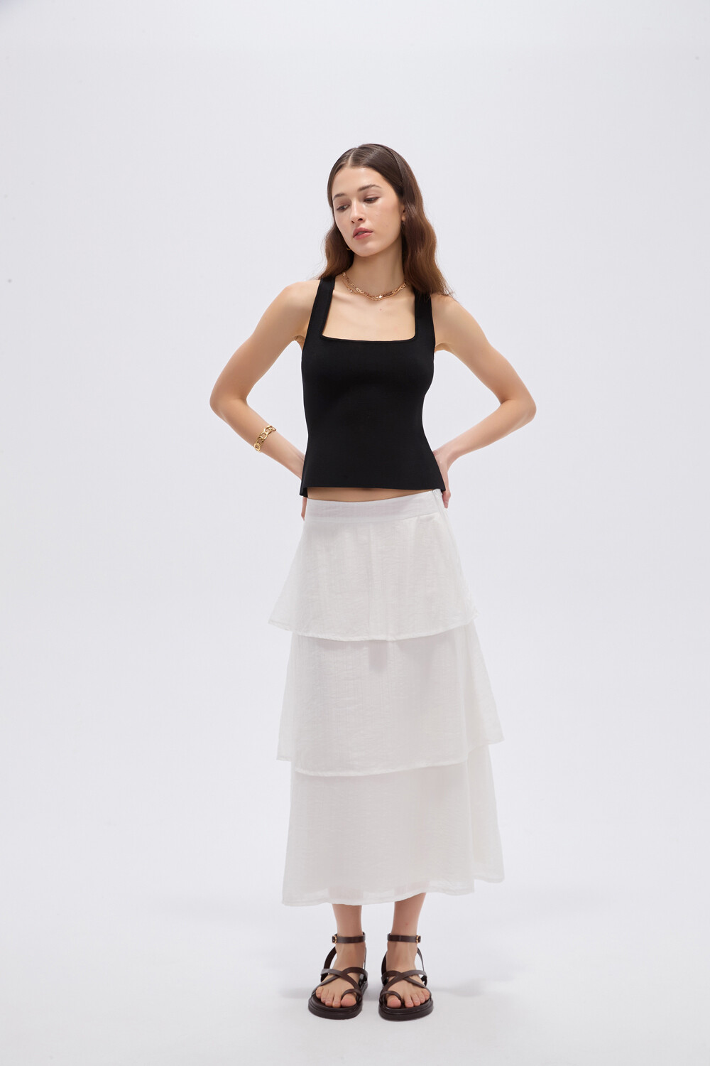Falda Pexlon Marfil / Off White