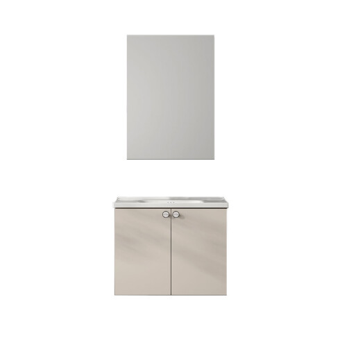 MUEBLE BAÑO MDF 61x40x45 BLANCO INCL. BACHA Y ESPEJO BLANCO