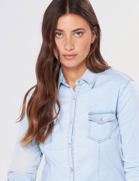 CAMISA DE JEAN Celeste