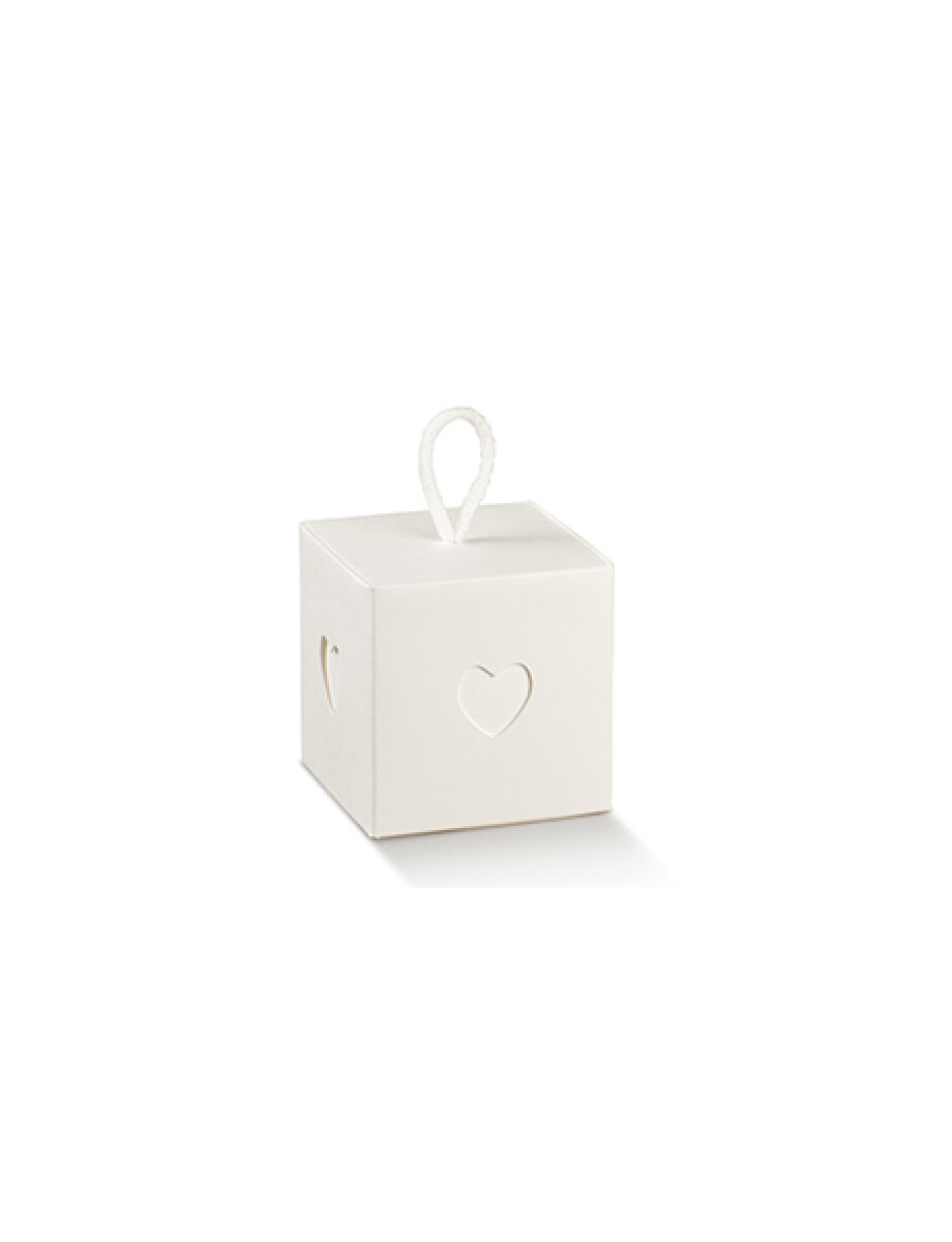 CAJA CORAZON 5X5X5 cm - BLANCO 