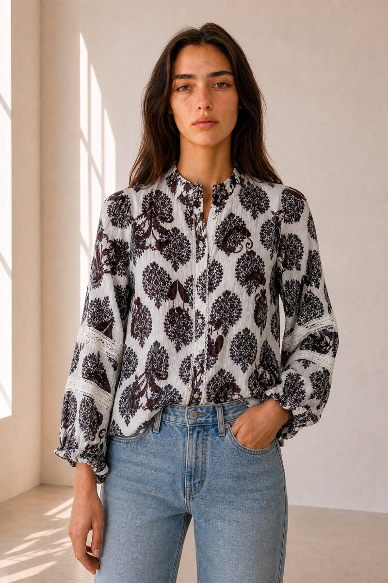 CAMISA DAMASCO NEGRO