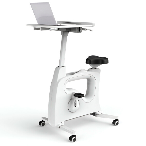 Bicicleta Fija Escritorio Integrado Hybridesk HYBRIBIKE Pro Color Blanco