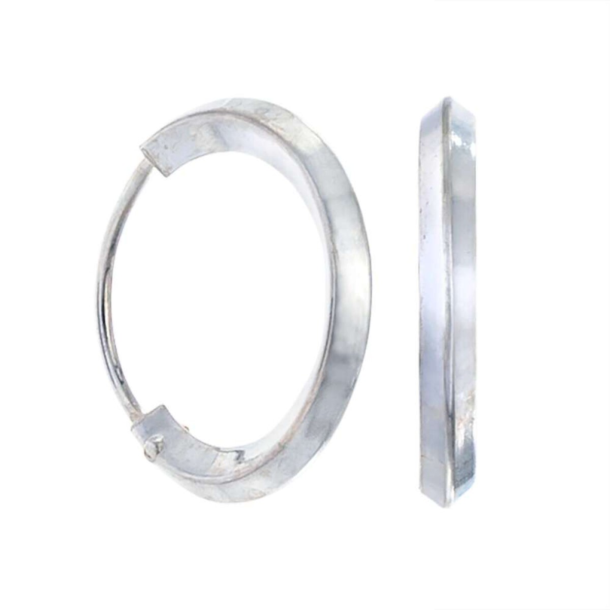 Aros de Plata 925 - Aros 19 Mm De Diametro 