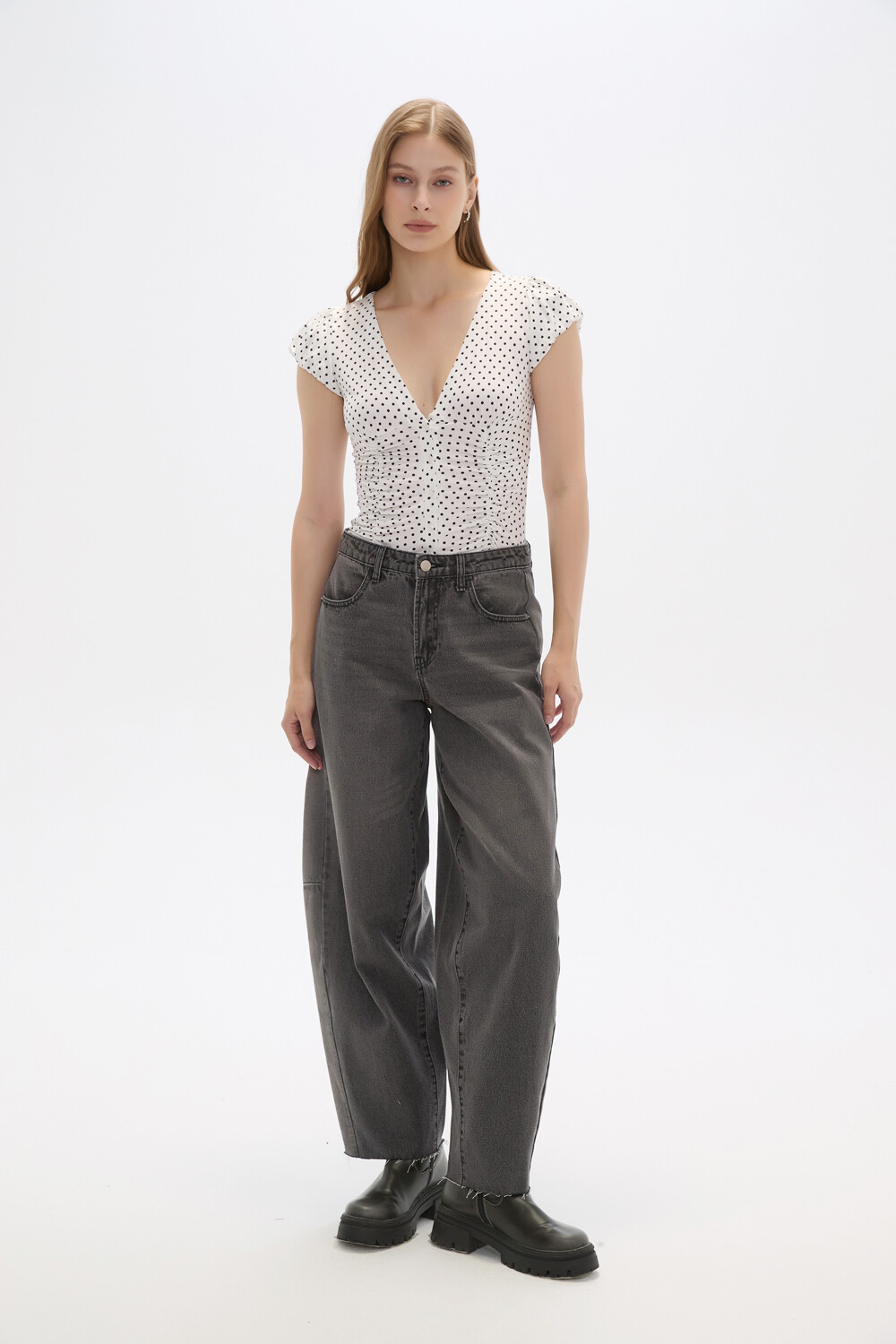 Pantalon Elmire Gris Medio