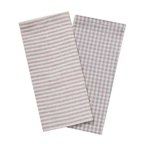 SET REPASADORES X 2 ALGODON GRIS KIAN GRIS/BLANCO