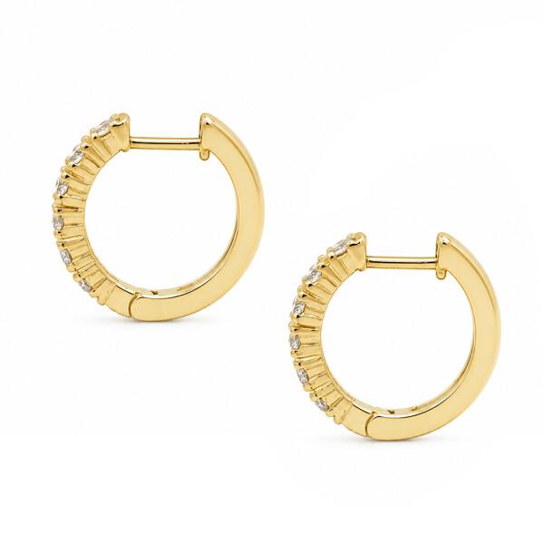 Aros Siena de oro amarillo 18K con brillantes Aros Siena de oro amarillo 18K con brillantes