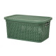 Caja simil rattan 2,5lts. (23x15,5x11cm) VERDE