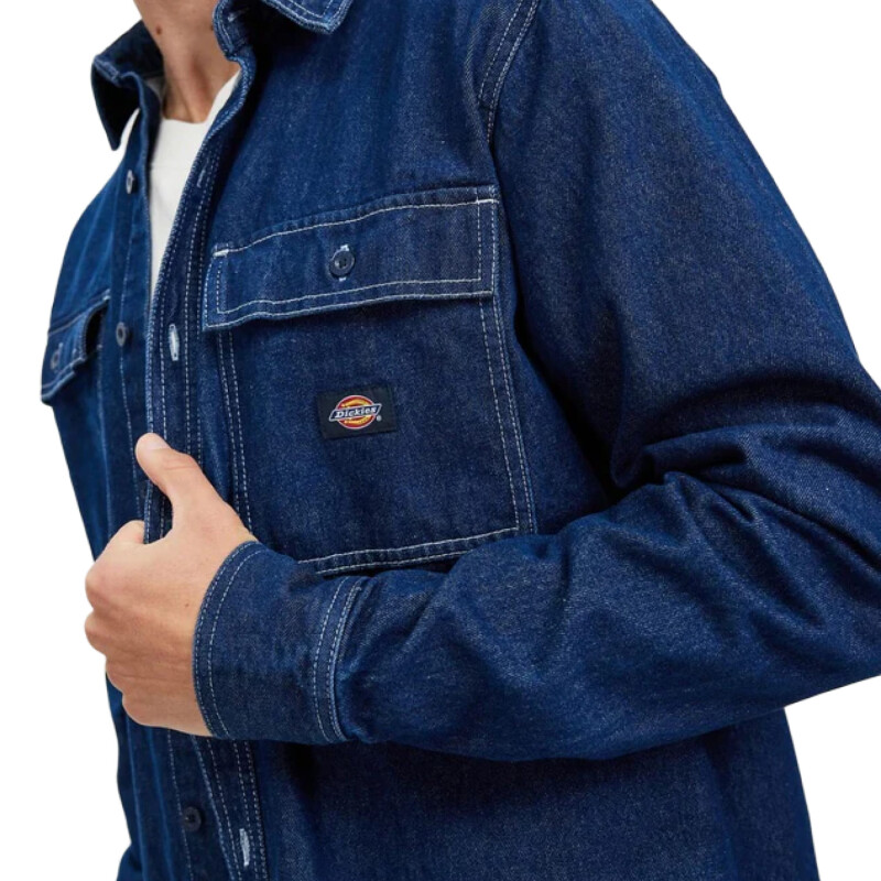 Camisa Dickies Mens Houston Denim - Azul Camisa Dickies Mens Houston Denim - Azul