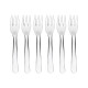 Set x6 mini tenedor PLATEADO