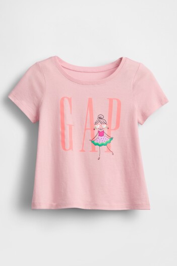 Remera Logo Gap Toddler Niña Rose Mist