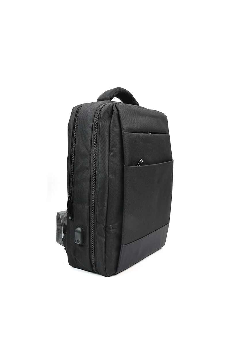 Mochila Urbana con USB - Garland Negro
