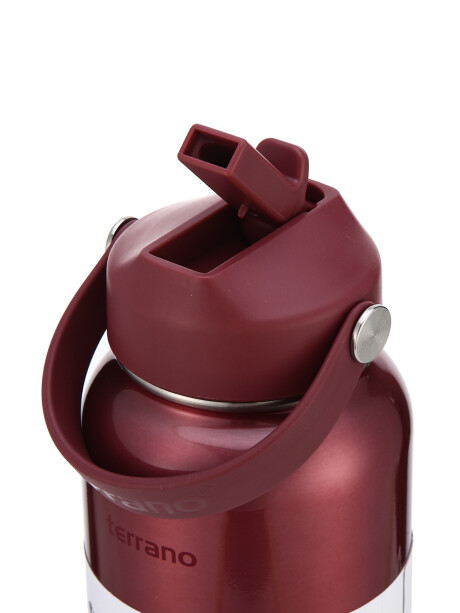 Botella Térmica con Pico 950mL. Rojo Metalizado