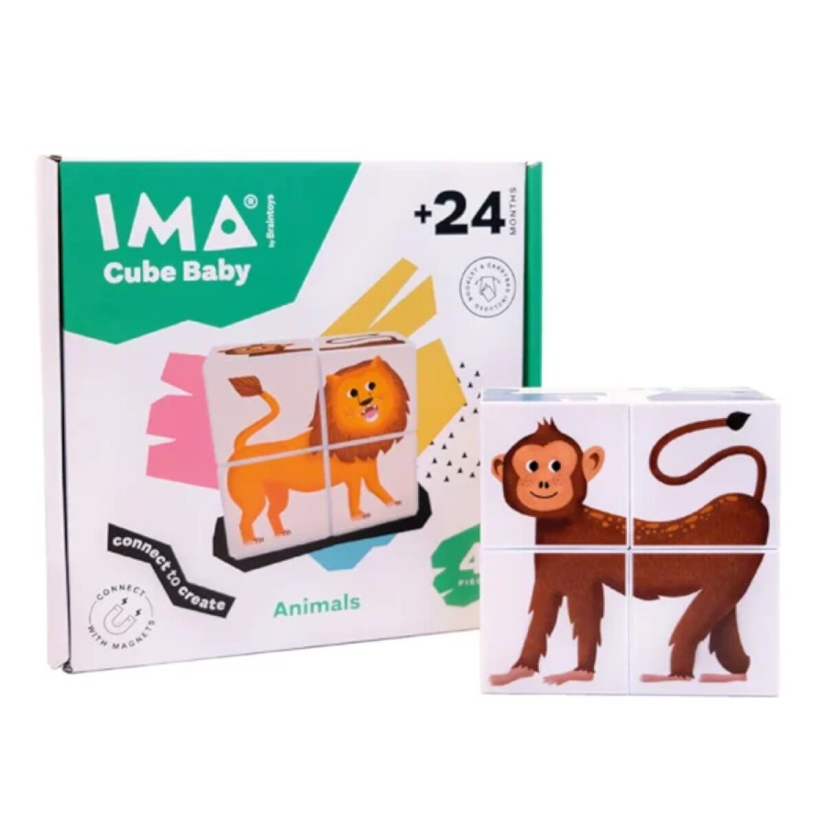 Puzzle Magnético Animales 4 Cubos Imanix 