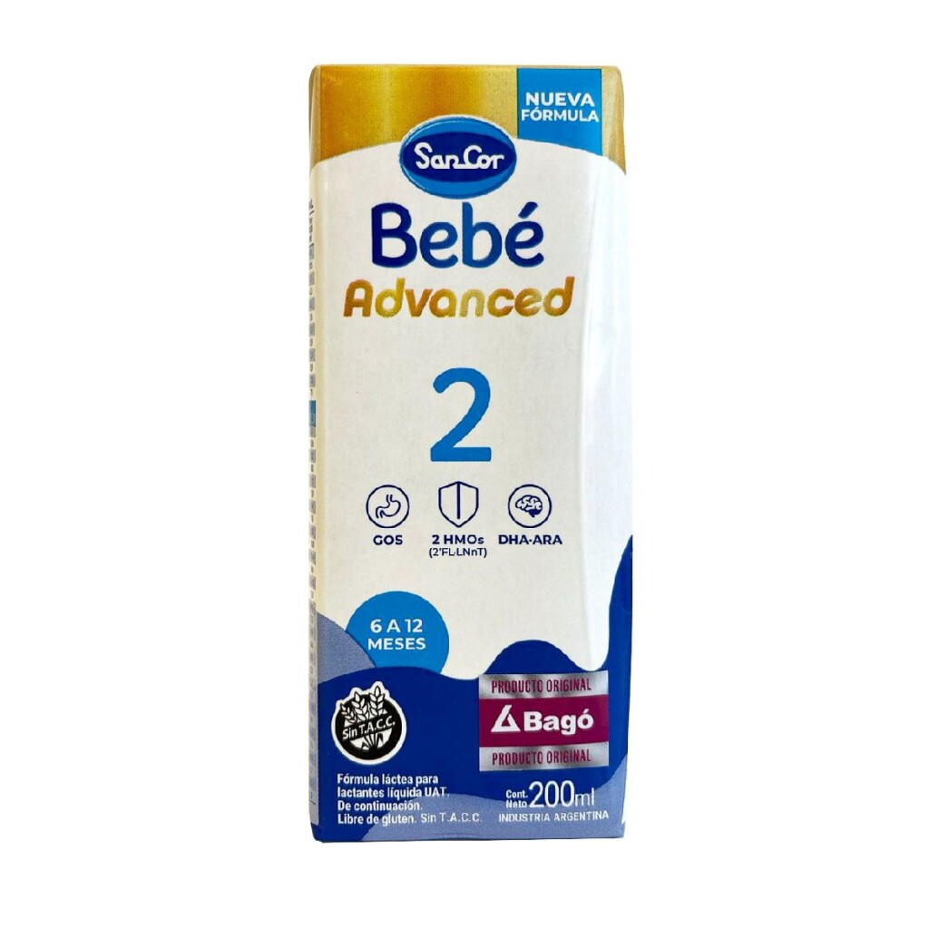 Bebé 2 Sancor Advanced Liquido - Cont. 200 mL