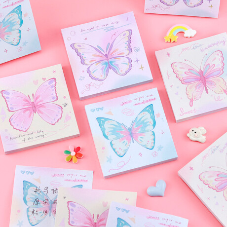 Block De Notas Mariposa Varios Colores Lila