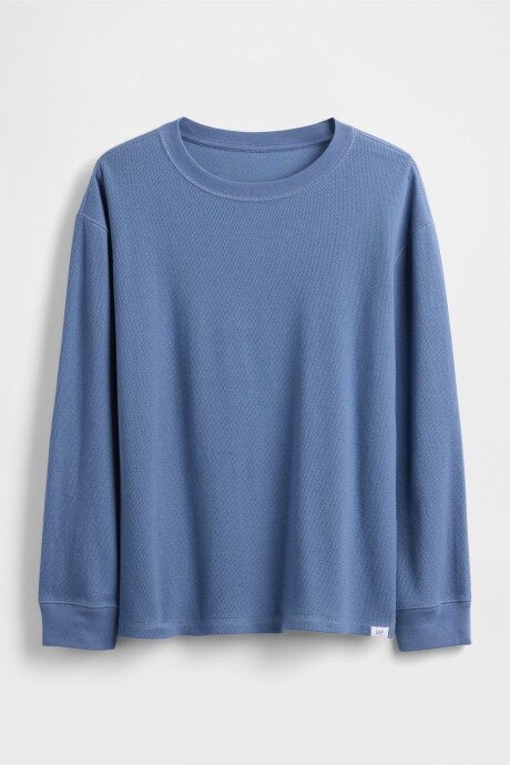 Remera Waffle Niño Bainbridge Blue