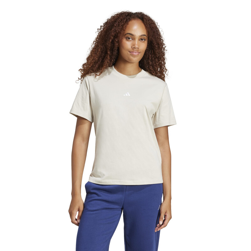 Remera de Mujer Adidas Essentials Small Logo Beige