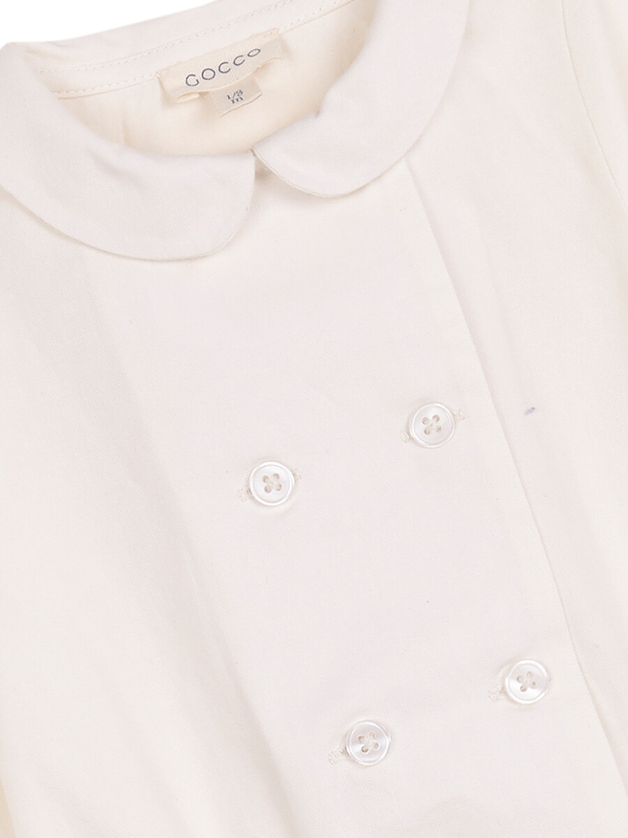 Camisa Body Cuello Bebe Blanco Roto