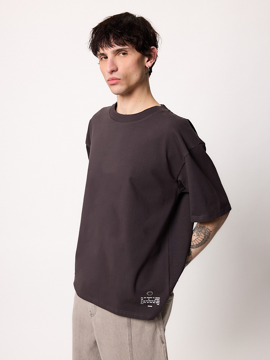 T-SHIRT M/C DROBAR DIXIE - Gris Oscuro 