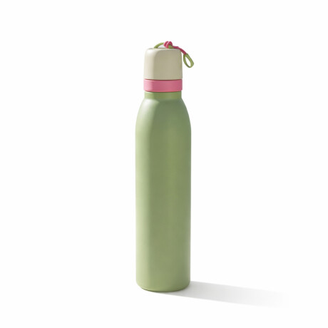 Botella térmica con elástico de agarre 700ml Verde