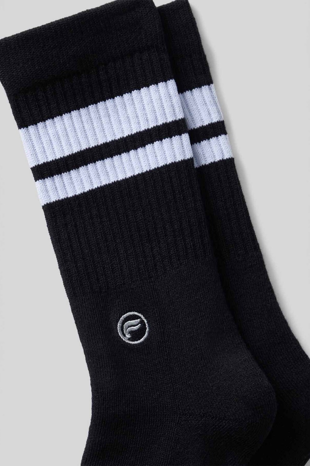 Medias The Everyday Crew Unisex Black / Classic White Stripe