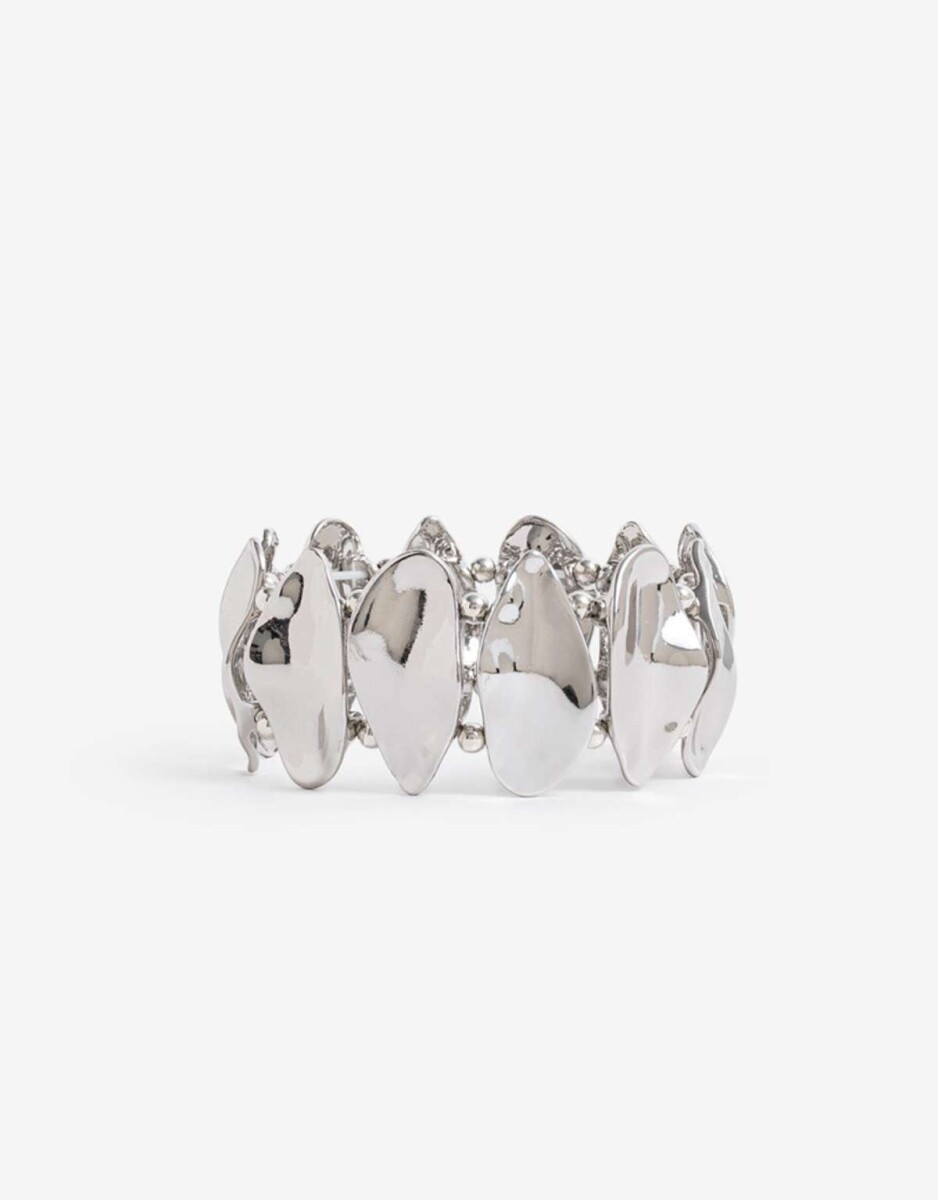 Pulsera Elástica Metal - Plateado Rodio 