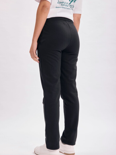 Pantalón deportivo recto Negro