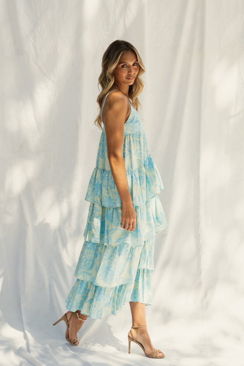 VESTIDO SERENELLA MAXI MINT FLORE VESTIDO SERENELLA MAXI MINT FLORE