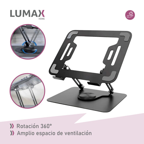 Soporte Lumax Base Aluminio Para Notebook Giro 360 Soporte Lumax Base Aluminio Para Notebook Giro 360