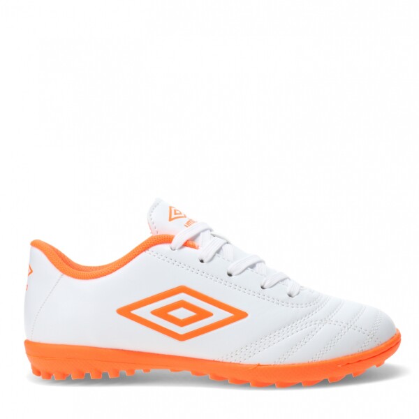Championes de Fútbol 5 Infantiles Umbro Classico II Blanco - Anaranjado