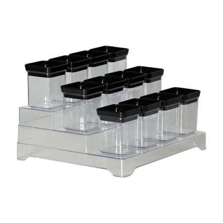 Kit Especiero X13 Lumini Frascos para Condimentos y Soporte Negro