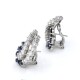 Caravanas En Oro 18K Blanco, Brillantes Y Zafiros Caravanas En Oro 18K Blanco, Brillantes Y Zafiros