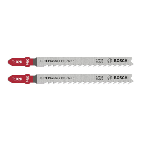 2 hojas p/caladora corte limpio plástico Pro Bosch BS3418