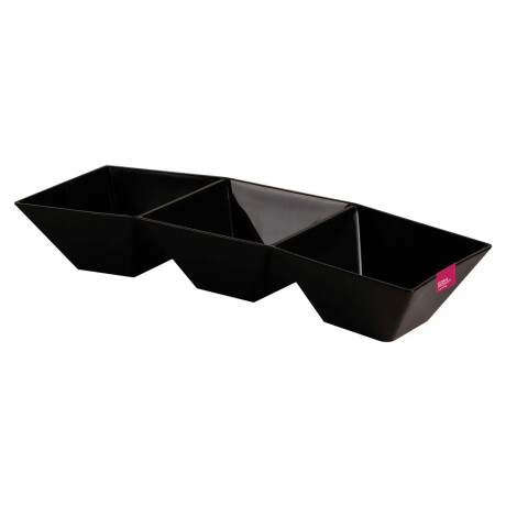 Copetinero Le Chef Rectangular con 3 Divisiones 35x11.5x6Cm Negro