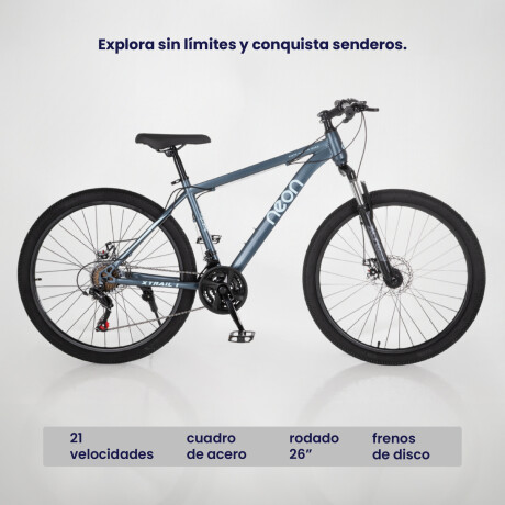 Bicicleta Montaña 26 Cuadro Acero Freno Disco 21 Cambios Azul