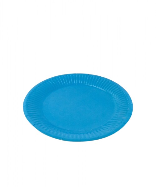 Plato 18 cm. diametro paquete x 10 AZUL