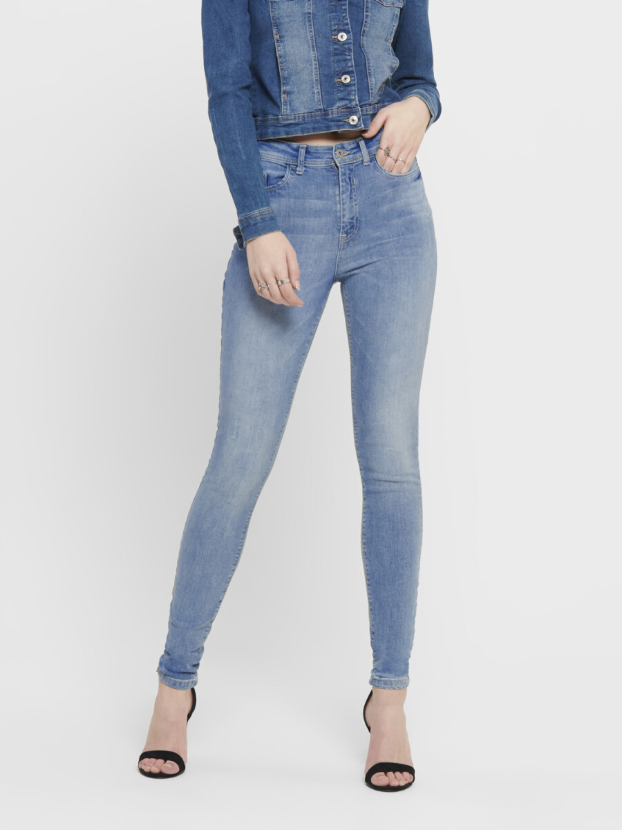 Jeans JONA skinny tiro alto - Light Blue Denim 