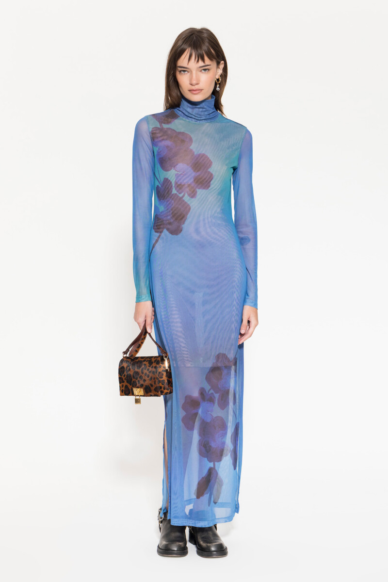 VESTIDO GARDEN Azul