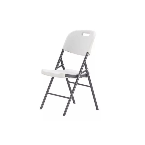 SILLA PLEGABLE BASE METAL 47X50X84 BLANCO