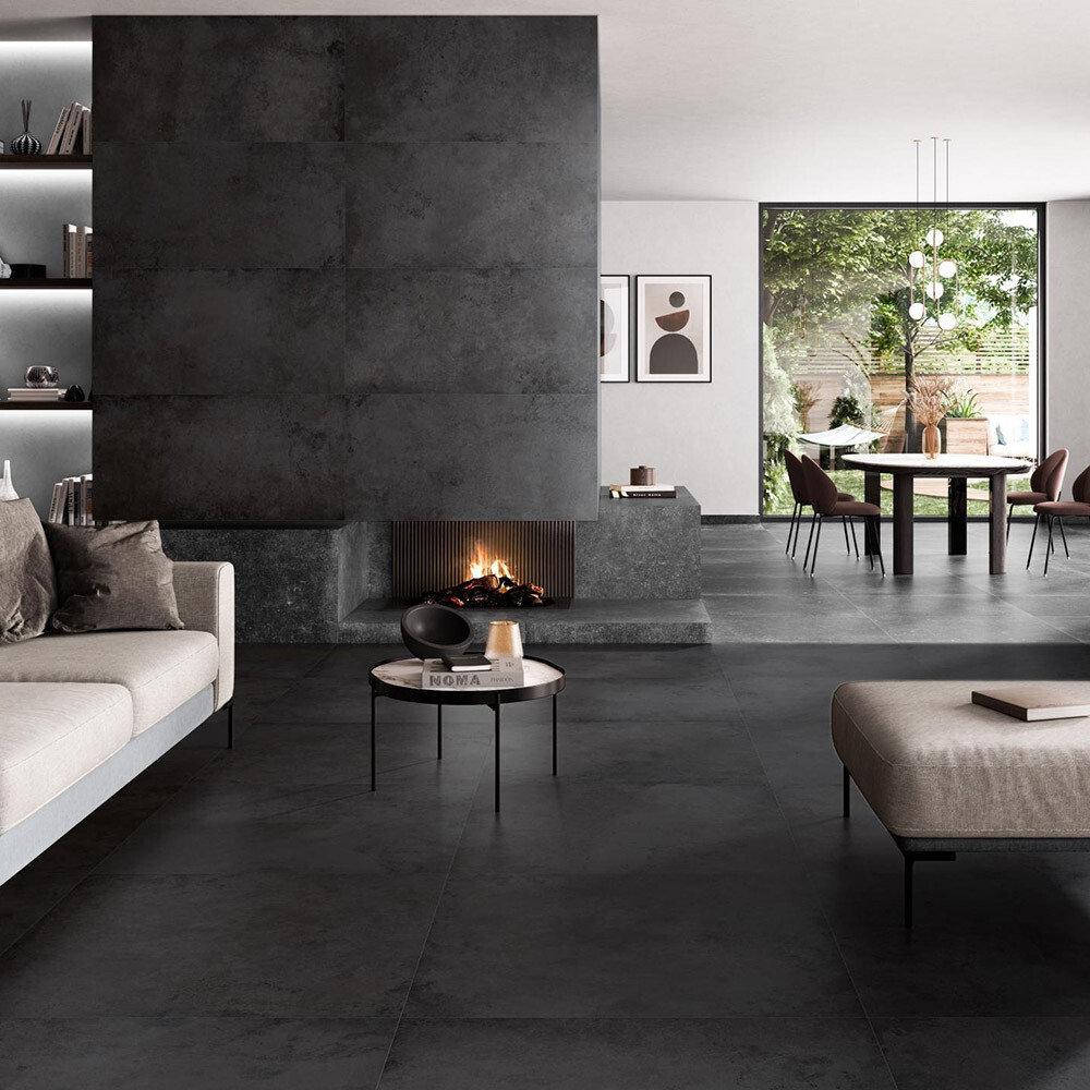 PORCELANATO ALLOY COAL "A" 120X120 CM Porcelanato Alloy Coal "a" 120x120 Cm