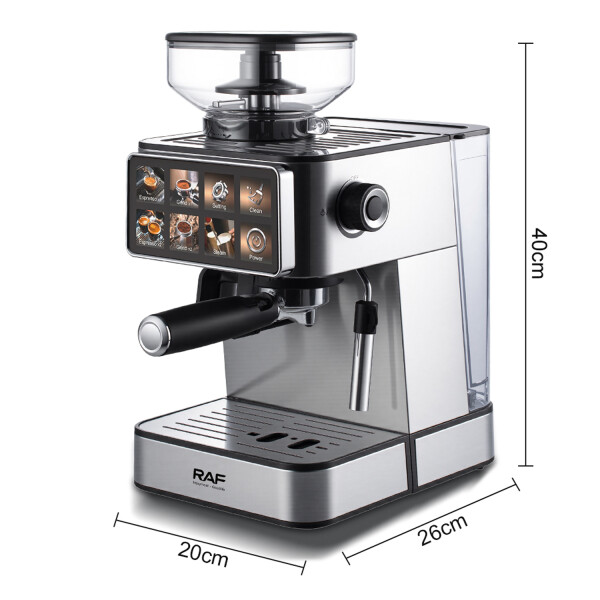 Cafetera Semiautomática Raf R.0206 Con Moledor CAFETERA RAF + MOLEDORA DE CAFE R0206