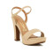 Sandalia Vizzano Mujer Taco 12cm Plataforma 2cm Beige