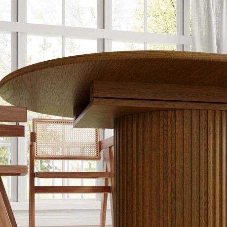 MESA DE COMEDOR VENTAGLIO MARRÓN - CIRCULAR