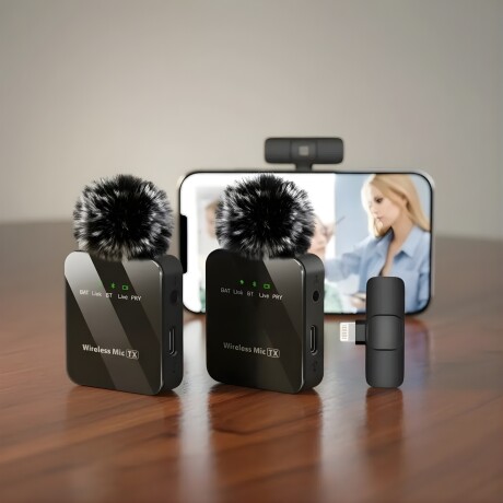 Micrófono Solapa Lumax Doble Inalámbrico Android/ios Micrófono Solapa Lumax Doble Inalámbrico Android/ios