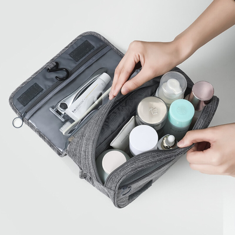 Estuche Cosméticos Viaje Colgante Baño Impermeable Organizar Color negro