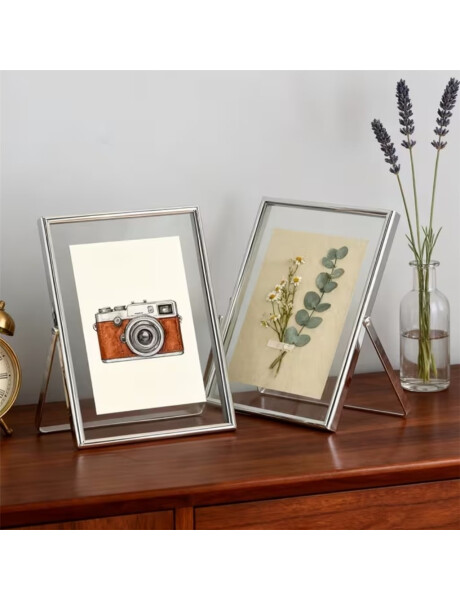 PORTARRETRATO VIDRIO/METAL GRUESO 10x15CM PLATEADO PORTARRETRATO VIDRIO/METAL GRUESO 10x15CM PLATEADO