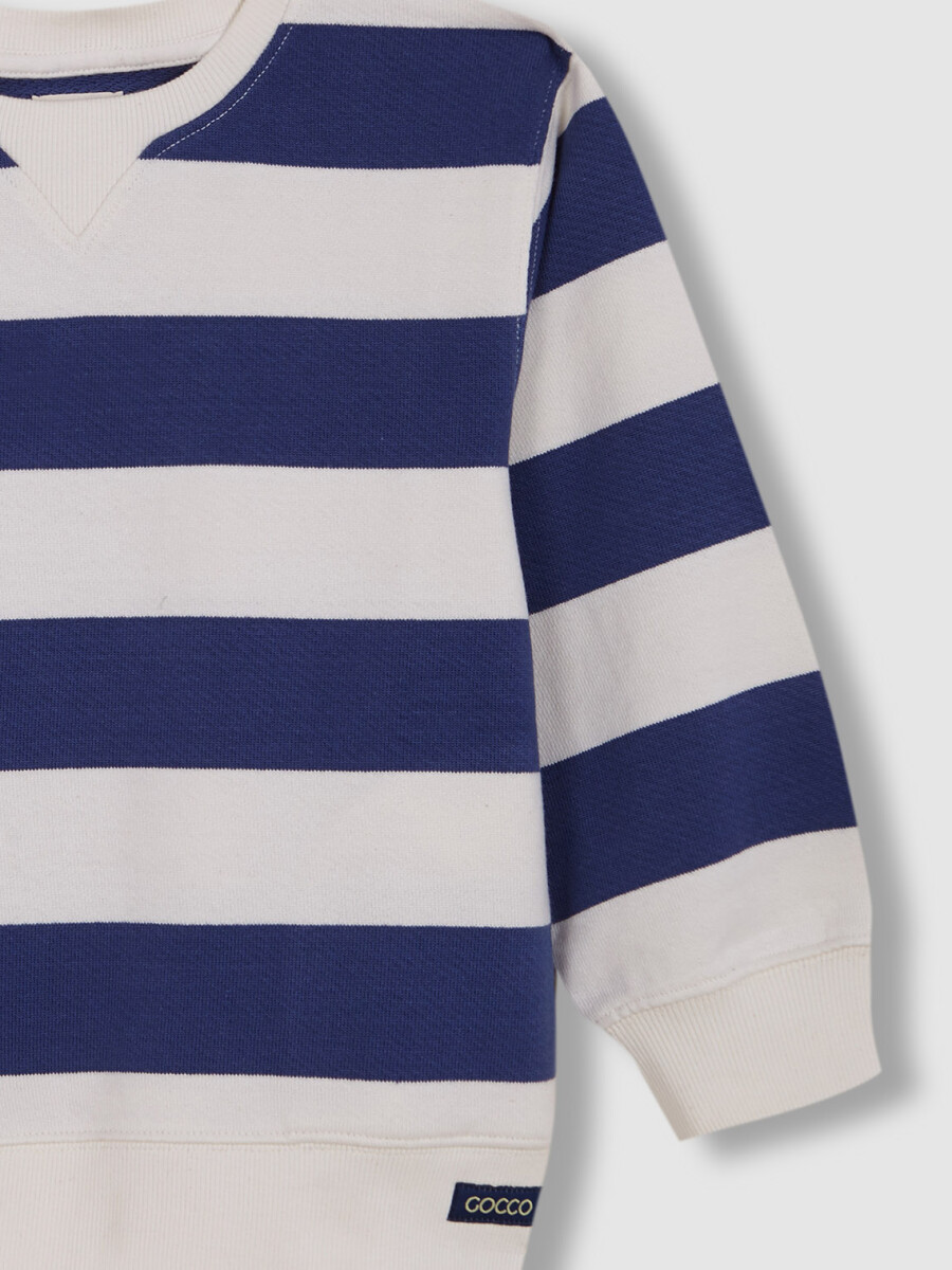 Sudadera De Rayas Blanco