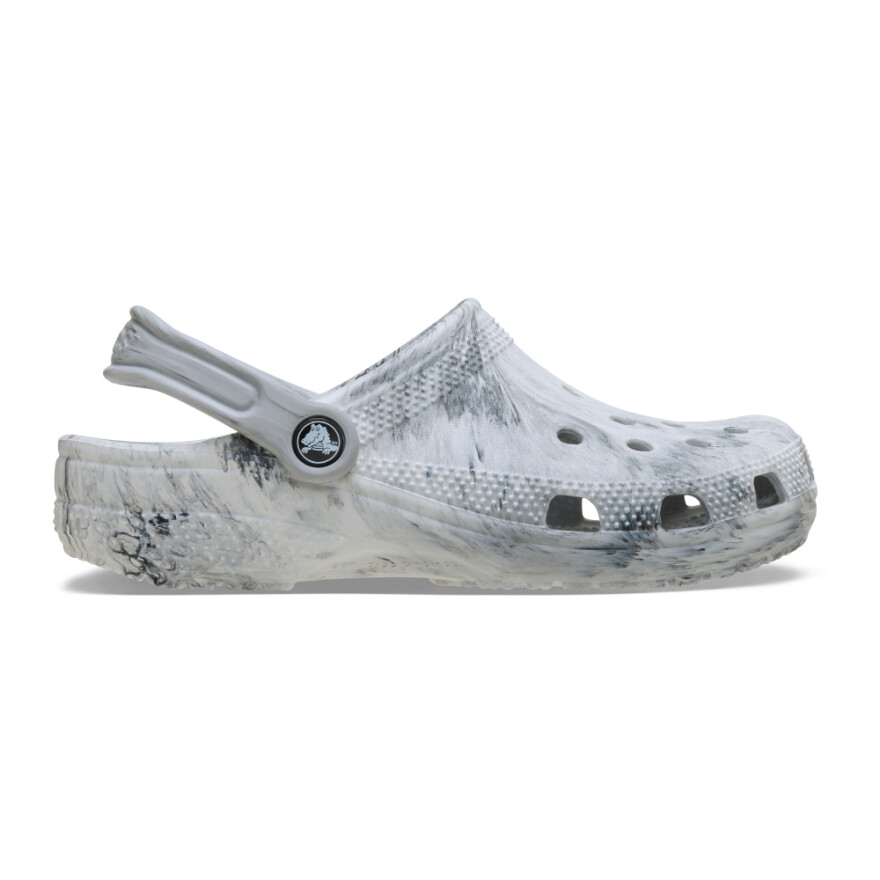 Crocs Classic Watercolor Marbled Clog K - Niños mas de 5 años Grey Swirl